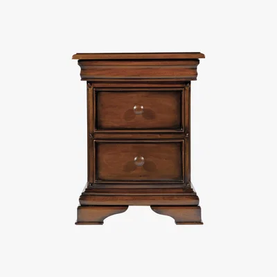 Furniture Village Loxley 3 Drawer Bedside Table - Brown