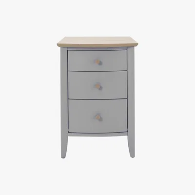 Furniture Village Cotswold 3 Drawer Bedside Cabinet - Grey