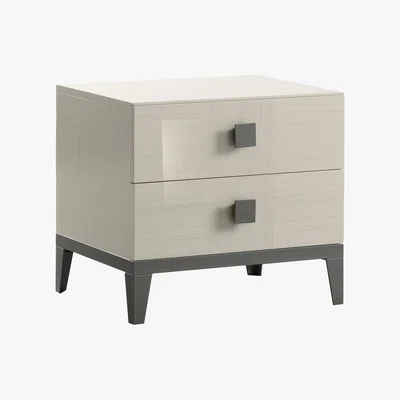 Furniture Village ALF - Alpine 2 Drawer Bedside Table - Beige