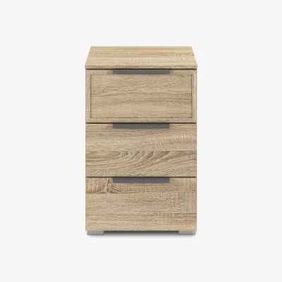 Furniture Village Rauch - Cadre 3 Drawer Bedside Cabinet - Sonoma Oak