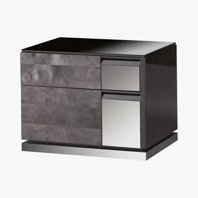 Furniture Village ALF - Avellino Bedside Cabinet Left Hand Facing - 65-cm - Black