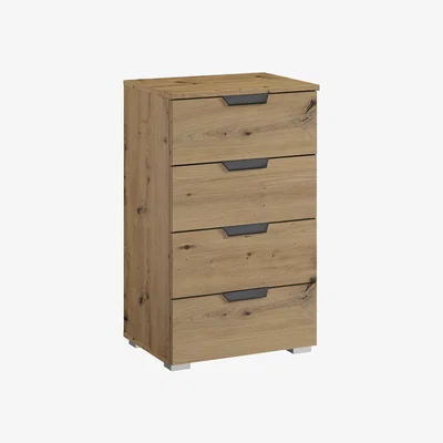 Furniture Village Rauch - Lima 4 Drawer Chest with Decor Front - Brown