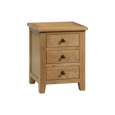 Furniture Village Addison 3 Drawer Bedside Cabinet - Brown