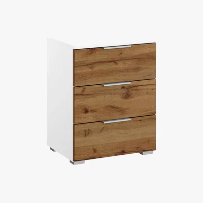 Furniture Village Rauch - Indiana 3 Drawer Bedside Cabinet - Brown
