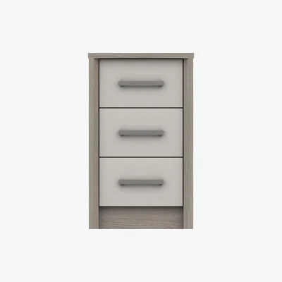 Furniture Village London Bedrooms - Euston 3 Drawer Bedside Chest - Cream