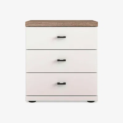 Furniture Village Wiemann - Adeline 3 Drawer Bedside Cabinet - White