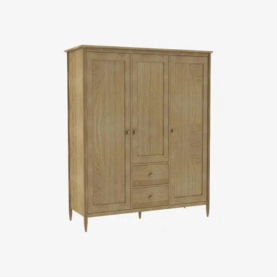 Furniture Village Ercol - Teramo 3 Door Wardrobe - Brown
