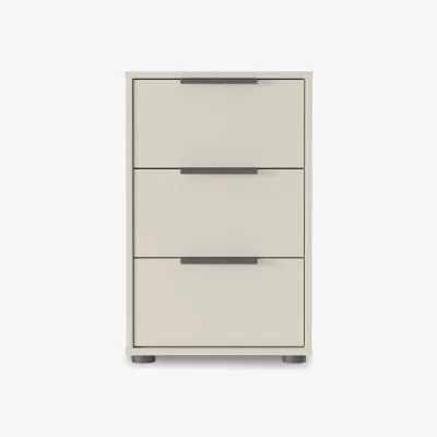 Furniture Village Wiemann - Instinct 40cm 3 Drawer Matt Finish Bedside Cabinet - Bedroom Furniture - In Time for Christmas