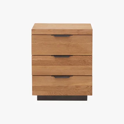 Furniture Village Earth 3 Drawer Bedside Table - Brown - By Furniture Village