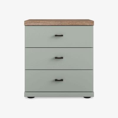 Furniture Village Wiemann - Adeline 3 Drawer Bedside Cabinet - Sage