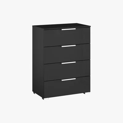 Furniture Village Rauch - Perth 4 Drawer Bedside chest - Black