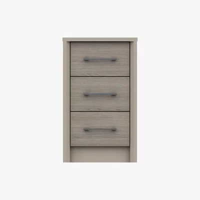 Furniture Village London Bedrooms - Paddington 3 Drawer Bedside Chest - Grey