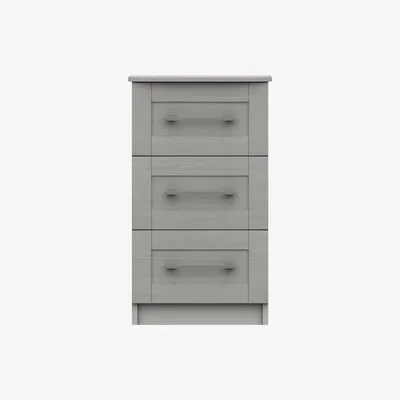 Furniture Village London Bedrooms - Fenchurch 3 Drawer Bedside Chest - Grey