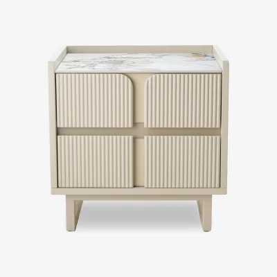 Furniture Village Avorio 2 Drawer Bedside Cabinet