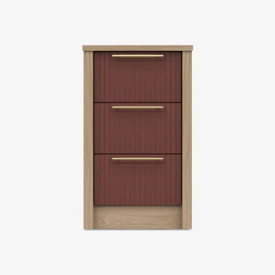 Furniture Village London Bedrooms - Chelsea 3 Drawer Bedside Cabinet with Gold Handles