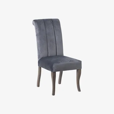 Furniture123 Grey Velvet Dining Chair - Hill Interiors