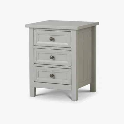 Furniture123 Julian Bowen Maine 3 Drawer Bedside Table in Dove Grey