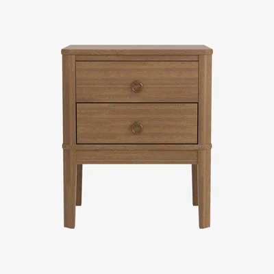 Furniture123 Solid Wood 2 Drawer Bedside Table - Josephine
