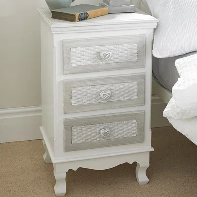 Furniture123 LPD Brittany 3 Drawer Bedside Cabinet
