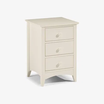 Furniture123 Julian Bowen Cameo Bedside Chest in Stone White