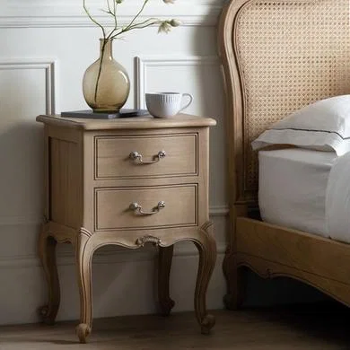 Furniture123 Chic Bedside Table in Weathered Wood- Caspian House