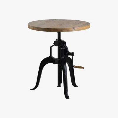 Furniture123 Round Wooden Adjustable Bar Table - Draftsman