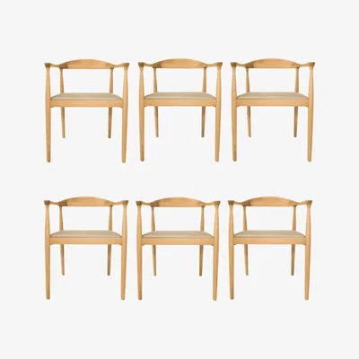 Furniture123 Set of 6 Oak Carver Dining Chairs - Anders