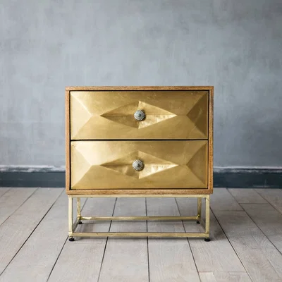 Graham & Green Umberto Brass Bedside Table