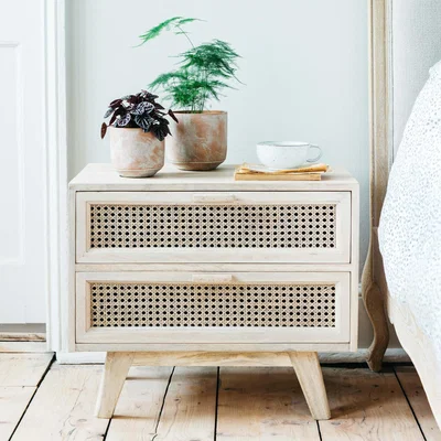 Graham & Green Esben Two Drawer Bedside Table