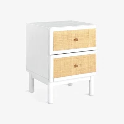 Habitat Habitat Simone 2 Drawer Bedside Table - White & Oak