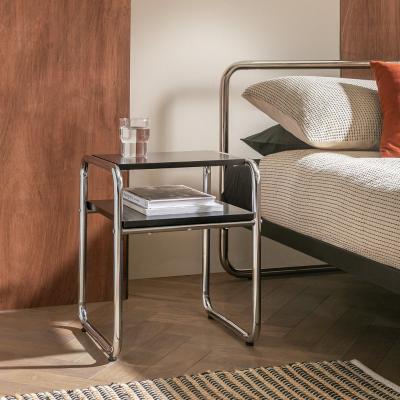 Habitat Habitat Albers Bedside Table - Black & Silver
