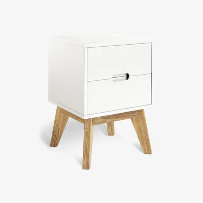Habitat Habitat Pimlico 2 Drawer Bedside Table - White