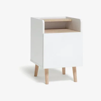 Habitat Habitat Skandi 1 Drawer Bedside Table - White Two Tone