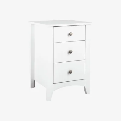 Habitat Habitat Minato 3 Drawer Bedside Table - White