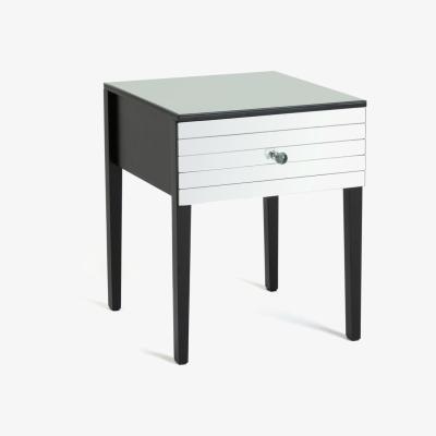 Habitat Habitat Hepburn Mirror 1 Drawer Bedside Table - Black