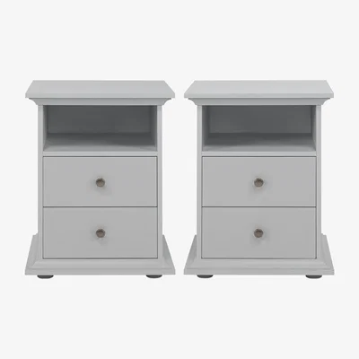 Habitat Habitat Heathland 2 Bedside Tables Set - Grey