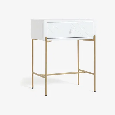 Habitat Habitat Barcelona 1 Drawer Bedside Table - White