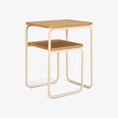 Habitat Habitat Leigh Metal Bedside Table - White