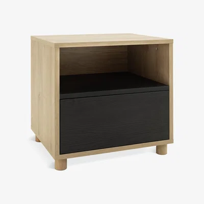 Habitat Habitat Koda 1 Drawer Bedside Table - Black