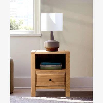 Habitat Habitat Finchley 1 Drawer Bedside Table - Oak