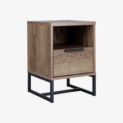 Habitat Habitat Nomad 1 Drawer Bedside Table - Oak Effect