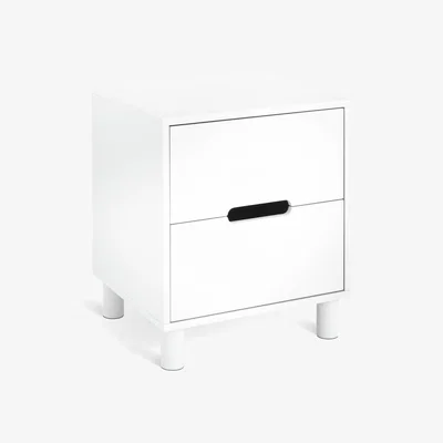 Habitat Habitat Henri 2 Drawer Bedside Table - White
