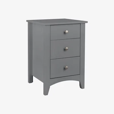 Habitat Habitat Minato 3 Drawer Bedside Table - Grey