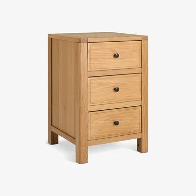Habitat Habitat Finchley 3 Drawer Bedside Table - Oak