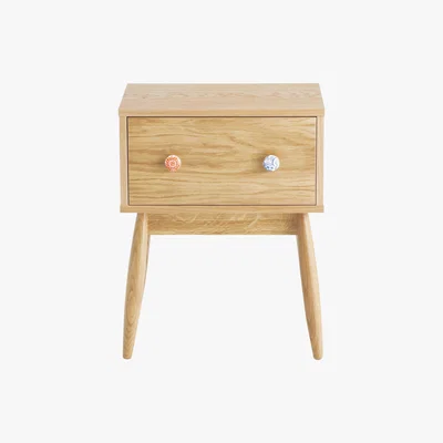 Habitat Fleur Oak 1 Drawer Bedside Cabinet, Oak