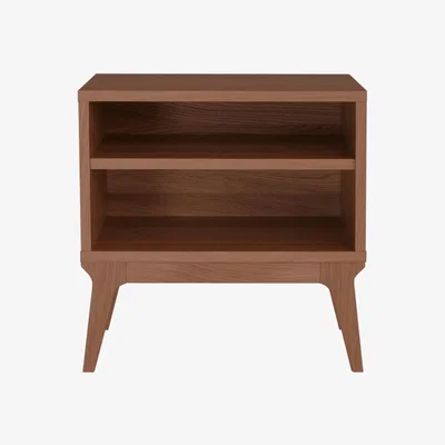 Heal's Case Valentine Bedside Table Stained Walnut - Heal's UK Bedroom Furniture