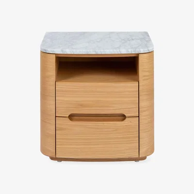 Heal's Heal's Florian Bedside Chest Oak & Marble
