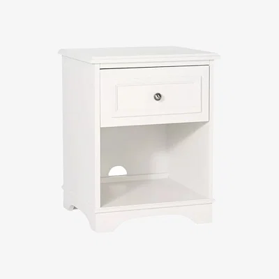 John Lewis Pottery Barn Kids Fillmore Single Drawer Wooden Bedside Table, Simply White