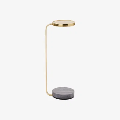 John Lewis west elm Murray Marble Base Drinks Table, Antique Brass