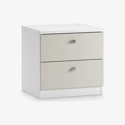 John Lewis House by John Lewis Mix it Bedside Table, White/Smoke